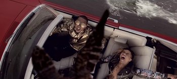 Movie still from “Mike WiLL Made-It - Perfect Pint” (2017), directed by Nabil Elderkin – Medium shot, Overhead angle