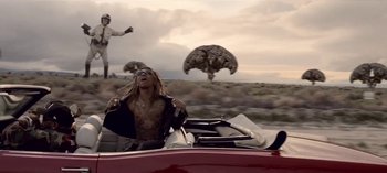 Movie still from “Mike WiLL Made-It - Perfect Pint” (2017), directed by Nabil Elderkin – Wide shot, Low angle