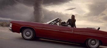 Movie still from “Mike WiLL Made-It - Perfect Pint” (2017), directed by Nabil Elderkin – Wide shot, High angle