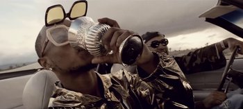 Movie still from “Mike WiLL Made-It - Perfect Pint” (2017), directed by Nabil Elderkin – Close Up shot, Low angle