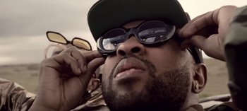 Movie still from “Mike WiLL Made-It - Perfect Pint” (2017), directed by Nabil Elderkin – Extreme Close Up shot, Low angle