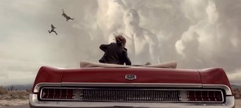 Movie still from “Mike WiLL Made-It - Perfect Pint” (2017), directed by Nabil Elderkin – Wide shot, Low angle