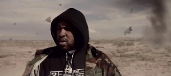 Movie still from “Mike WiLL Made-It - Perfect Pint” (2017), directed by Nabil Elderkin – Close Up shot, Low angle