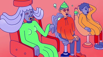 Movie still from “Mr Jukes - Grant Green” (2017), directed by Parallel Teeth – Medium shot, Overhead angle