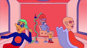 Movie still from “Mr Jukes - Grant Green” (2017), directed by Parallel Teeth – Wide shot, Overhead angle