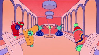 Movie still from “Mr Jukes - Grant Green” (2017), directed by Parallel Teeth – Extreme Wide shot, Overhead angle
