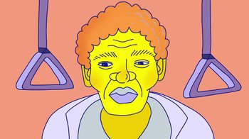 Movie still from “Mr Jukes - Grant Green” (2017), directed by Parallel Teeth – Close Up shot, Overhead angle
