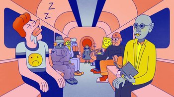 Movie still from “Mr Jukes - Grant Green” (2017), directed by Parallel Teeth – Wide shot, High angle