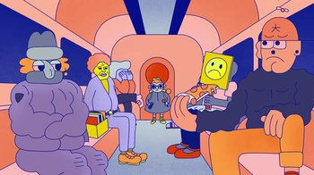 Movie still from “Mr Jukes - Grant Green” (2017), directed by Parallel Teeth – Wide shot, High angle