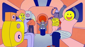 Movie still from “Mr Jukes - Grant Green” (2017), directed by Parallel Teeth – Extreme Wide shot, Overhead angle