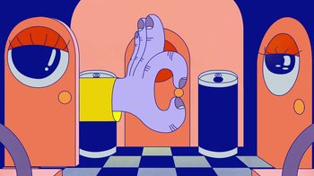 Movie still from “Mr Jukes - Grant Green” (2017), directed by Parallel Teeth – Medium shot, Overhead angle