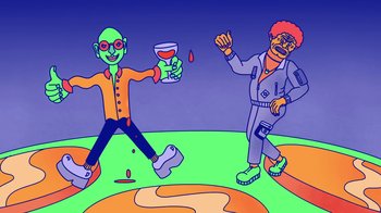 Movie still from “Mr Jukes - Grant Green” (2017), directed by Parallel Teeth – Medium shot, Overhead angle