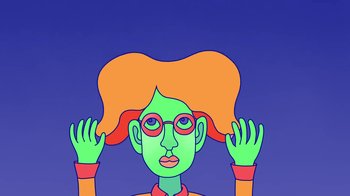 Movie still from “Mr Jukes - Grant Green” (2017), directed by Parallel Teeth – Close Up shot, Overhead angle