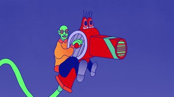 Movie still from “Mr Jukes - Grant Green” (2017), directed by Parallel Teeth – Extreme Wide shot, Low angle