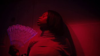 Movie still from “Obongjayar - Endless” (2017), directed by Matilda Finn – Close Up shot, Low angle