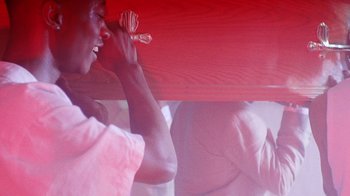 Movie still from “Obongjayar - Endless” (2017), directed by Matilda Finn – Medium shot, Low angle