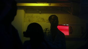 Movie still from “Obongjayar - Endless” (2017), directed by Matilda Finn – Medium shot, Low angle