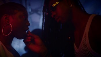 Movie still from “Obongjayar - Endless” (2017), directed by Matilda Finn – Close Up shot, Over the shoulder angle