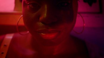 Movie still from “Obongjayar - Endless” (2017), directed by Matilda Finn – Extreme Close Up shot, Low angle