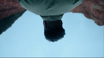 Movie still from “Obongjayar - Endless” (2017), directed by Matilda Finn – Extreme Close Up shot, Low angle
