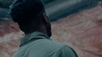 Movie still from “Obongjayar - Endless” (2017), directed by Matilda Finn – Close Up shot, Over the shoulder angle