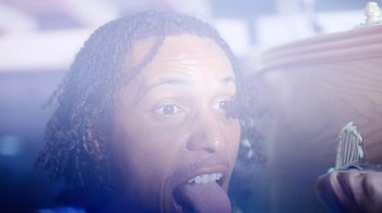 Movie still from “Obongjayar - Endless” (2017), directed by Matilda Finn – Extreme Close Up shot, Low angle