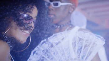 Movie still from “Obongjayar - Endless” (2017), directed by Matilda Finn – Extreme Close Up shot, Low angle