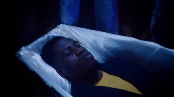 Movie still from “Obongjayar - Endless” (2017), directed by Matilda Finn – Medium shot, High angle