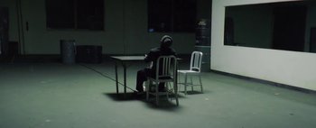 Movie still from “Kendrick Lamar - DNA.” (2017), directed by Nabil Elderkin – Wide shot, High angle