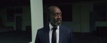 Movie still from “Kendrick Lamar - DNA.” (2017), directed by Nabil Elderkin – Close Up shot, Low angle