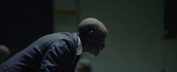 Movie still from “Kendrick Lamar - DNA.” (2017), directed by Nabil Elderkin – Close Up shot, Low angle