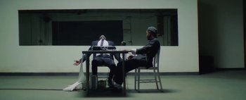 Movie still from “Kendrick Lamar - DNA.” (2017), directed by Nabil Elderkin – Wide shot, High angle
