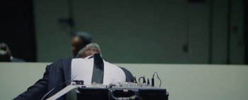 Movie still from “Kendrick Lamar - DNA.” (2017), directed by Nabil Elderkin – Extreme Close Up shot, Low angle