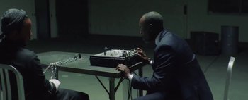 Movie still from “Kendrick Lamar - DNA.” (2017), directed by Nabil Elderkin – Medium shot, High angle