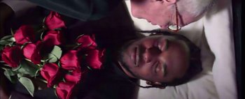 Movie still from “Kendrick Lamar - DNA.” (2017), directed by Nabil Elderkin – Close Up shot, Over the shoulder angle