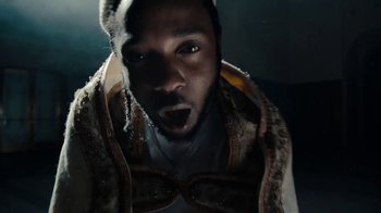 Movie still from “Kendrick Lamar - HUMBLE.” (2017), directed by Dave Meyers – Close Up shot, Overhead angle
