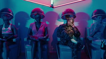 Movie still from “Kendrick Lamar - HUMBLE.” (2017), directed by Dave Meyers – Medium shot, High angle
