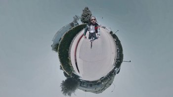 Movie still from “Kendrick Lamar - HUMBLE.” (2017), directed by Dave Meyers – Wide shot, Overhead angle