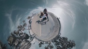Movie still from “Kendrick Lamar - HUMBLE.” (2017), directed by Dave Meyers – Extreme Wide shot, Overhead angle