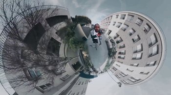 Movie still from “Kendrick Lamar - HUMBLE.” (2017), directed by Dave Meyers – Extreme Wide shot, Overhead angle