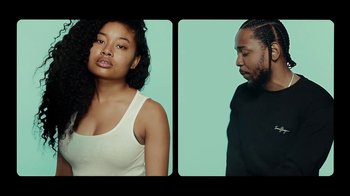 Movie still from “Kendrick Lamar - HUMBLE.” (2017), directed by Dave Meyers – Close Up shot, Low angle
