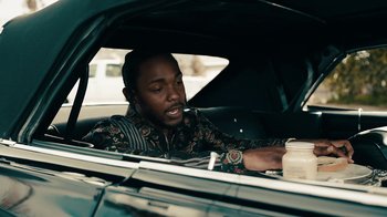 Movie still from “Kendrick Lamar - HUMBLE.” (2017), directed by Dave Meyers – Close Up shot, Over the shoulder angle