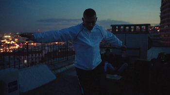 Movie still from “The Blaze - Territory” (2017), directed by The Blaze – Wide shot, Low angle