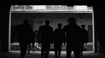 Movie still from “Depeche Mode - Where’s the Revolution” (2017), directed by Anton Corbijn – Wide shot, Low angle