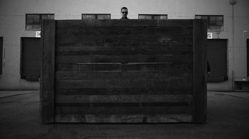 Movie still from “Depeche Mode - Where’s the Revolution” (2017), directed by Anton Corbijn – Wide shot, Low angle