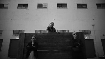 Movie still from “Depeche Mode - Where’s the Revolution” (2017), directed by Anton Corbijn – Medium shot, Low angle