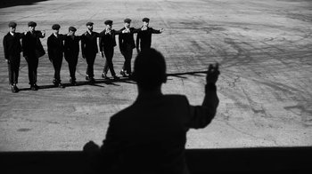 Movie still from “Depeche Mode - Where’s the Revolution” (2017), directed by Anton Corbijn – Medium shot, Low angle