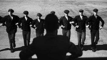 Movie still from “Depeche Mode - Where’s the Revolution” (2017), directed by Anton Corbijn – Medium shot, Low angle