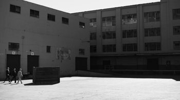 Movie still from “Depeche Mode - Where’s the Revolution” (2017), directed by Anton Corbijn – Wide shot, Low angle