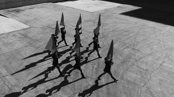 Movie still from “Depeche Mode - Where’s the Revolution” (2017), directed by Anton Corbijn – Extreme Wide shot, High angle